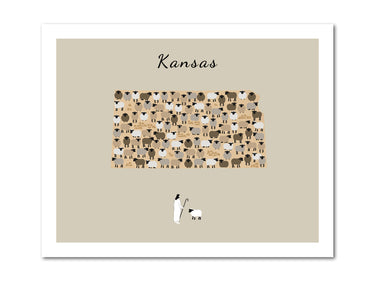 Lost Sheep from Kansas Poster Print